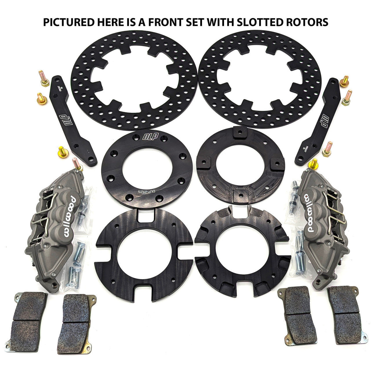Front Set of Wilwood YXZ Brakes with Slotted Rotors